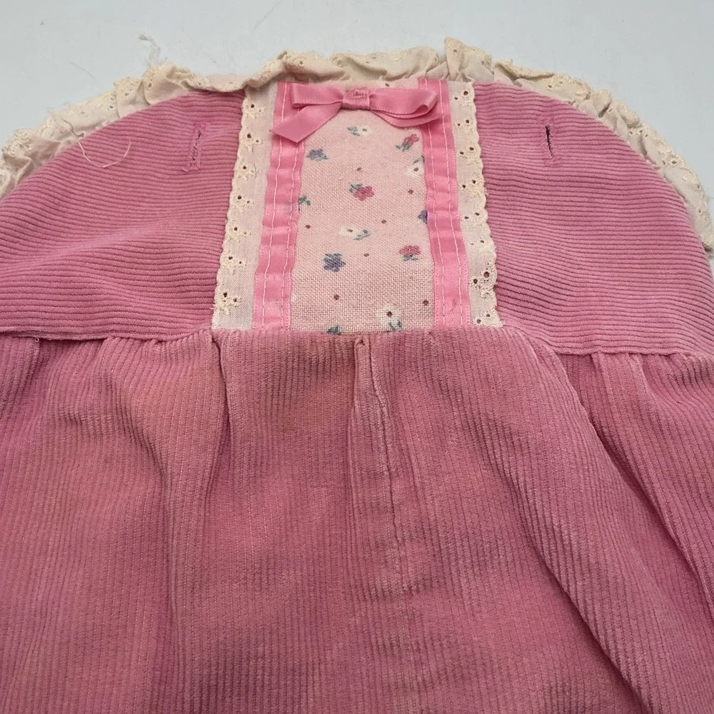 Vintage Health-Tex Baby Pink Ruffles Corduroy‎ Overalls – 18 Months